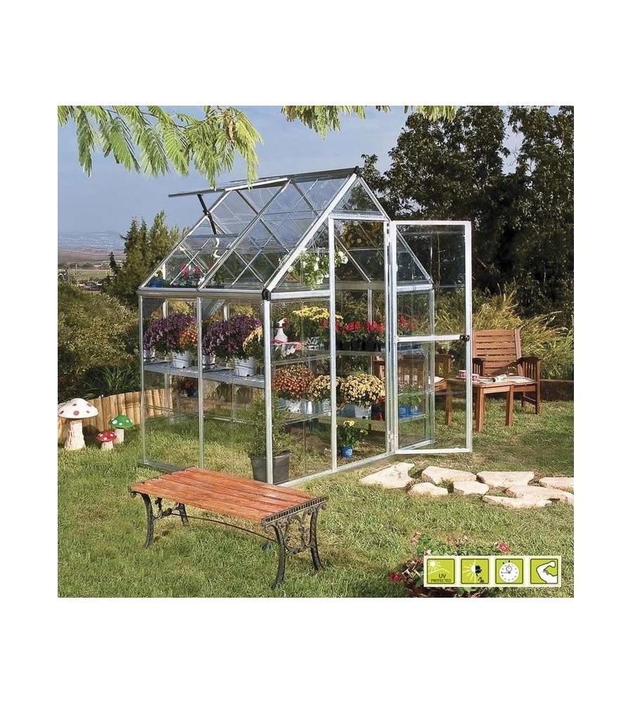 Serra per giardino in policarbonato "doritis mini", 185x122x209 cm -verdemax